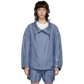 3.1 Phillip Lim Blue Chambray Utility Sport Jacket