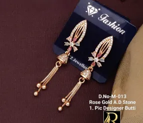 American Diamond Superhit Rose Gold Earrings