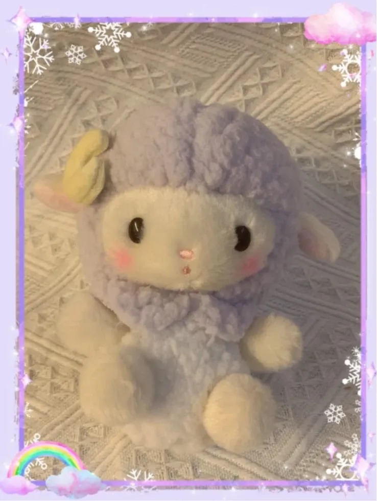 Amuse Fluffy Angel Baby Sheep Plush 15cm Japan