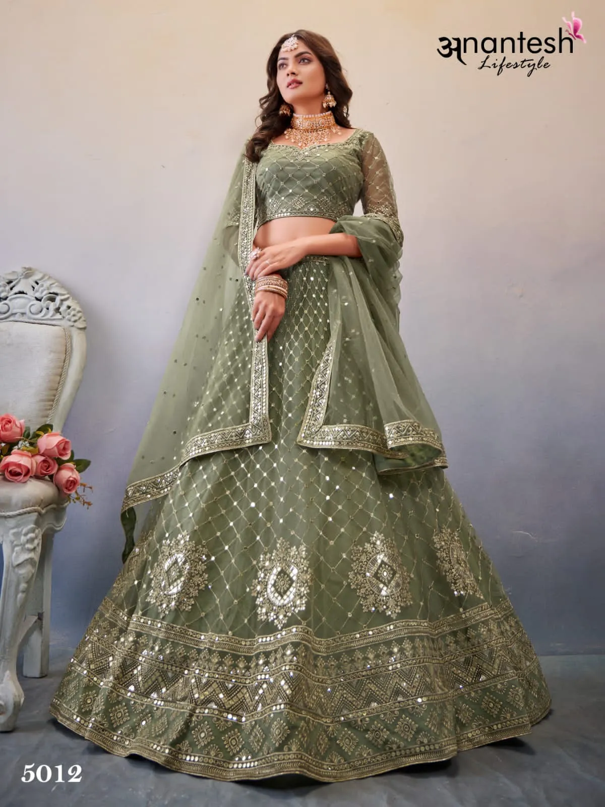 ANANTESH LIFESTYLE OCCASIONS VOL 4 PREMIUM OCCASION WEAR LEHENGA CHOLI D.NO 5012