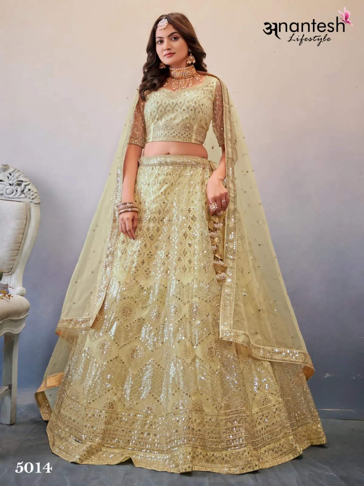 ANANTESH LIFESTYLE OCCASIONS VOL 4 PREMIUM OCCASION WEAR LEHENGA CHOLI D.NO 5014