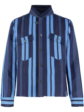 Aso-Oke Denim Jacket - Blue