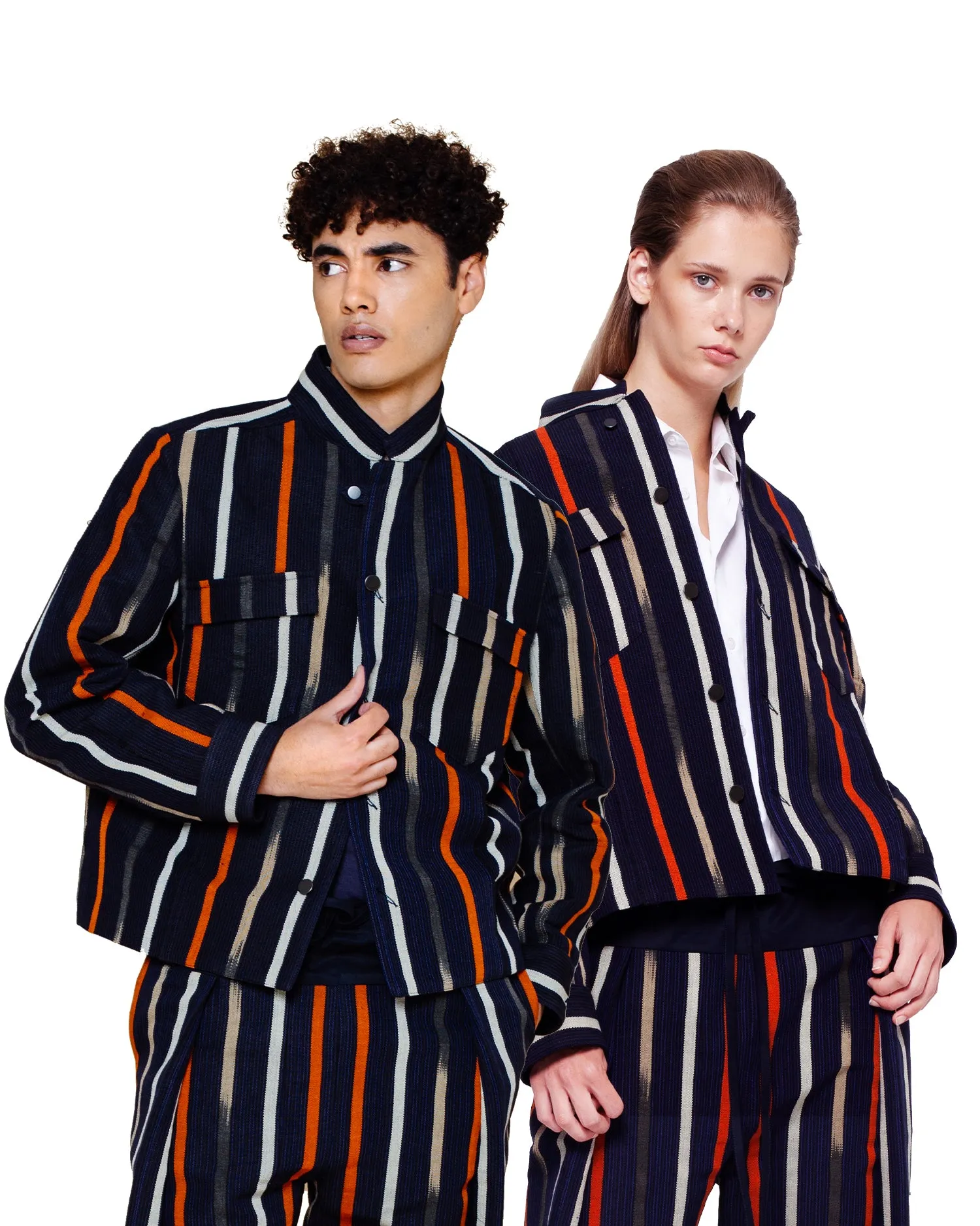 Aso-Oke Denim Jacket - Multicolour