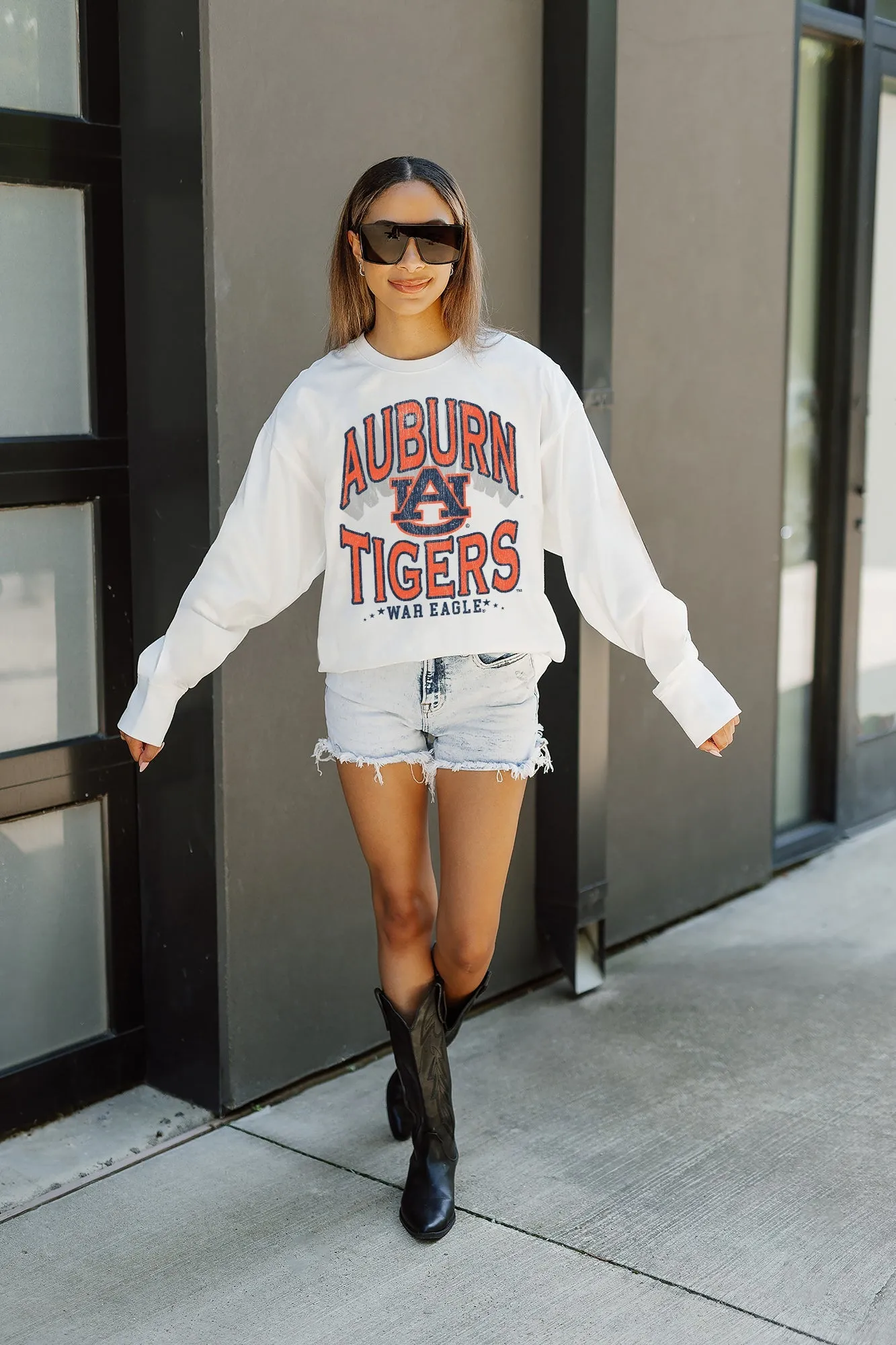 AUBURN TIGERS TIME OUT OVERSIZED LONG SLEEVE TEE