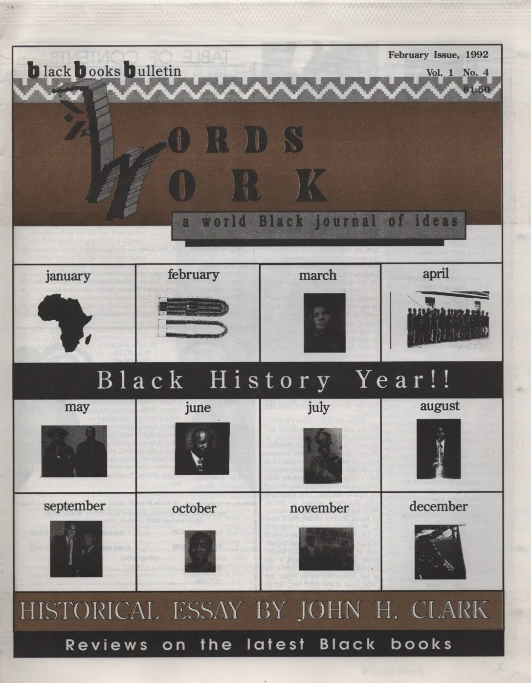Black Books Bulletin Words Work Volume 1/Number 4 1992