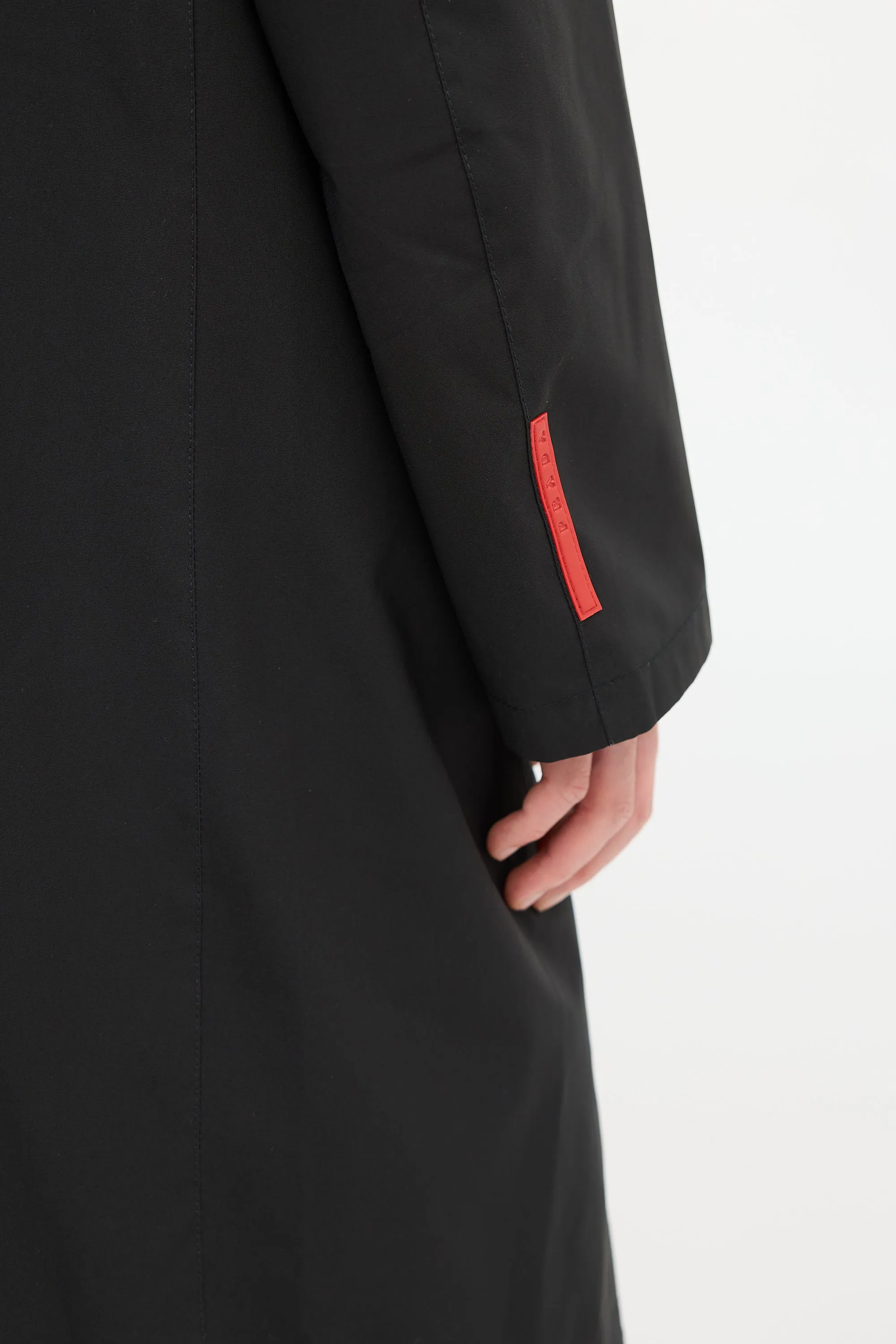 Black Nylon Reversible Coat