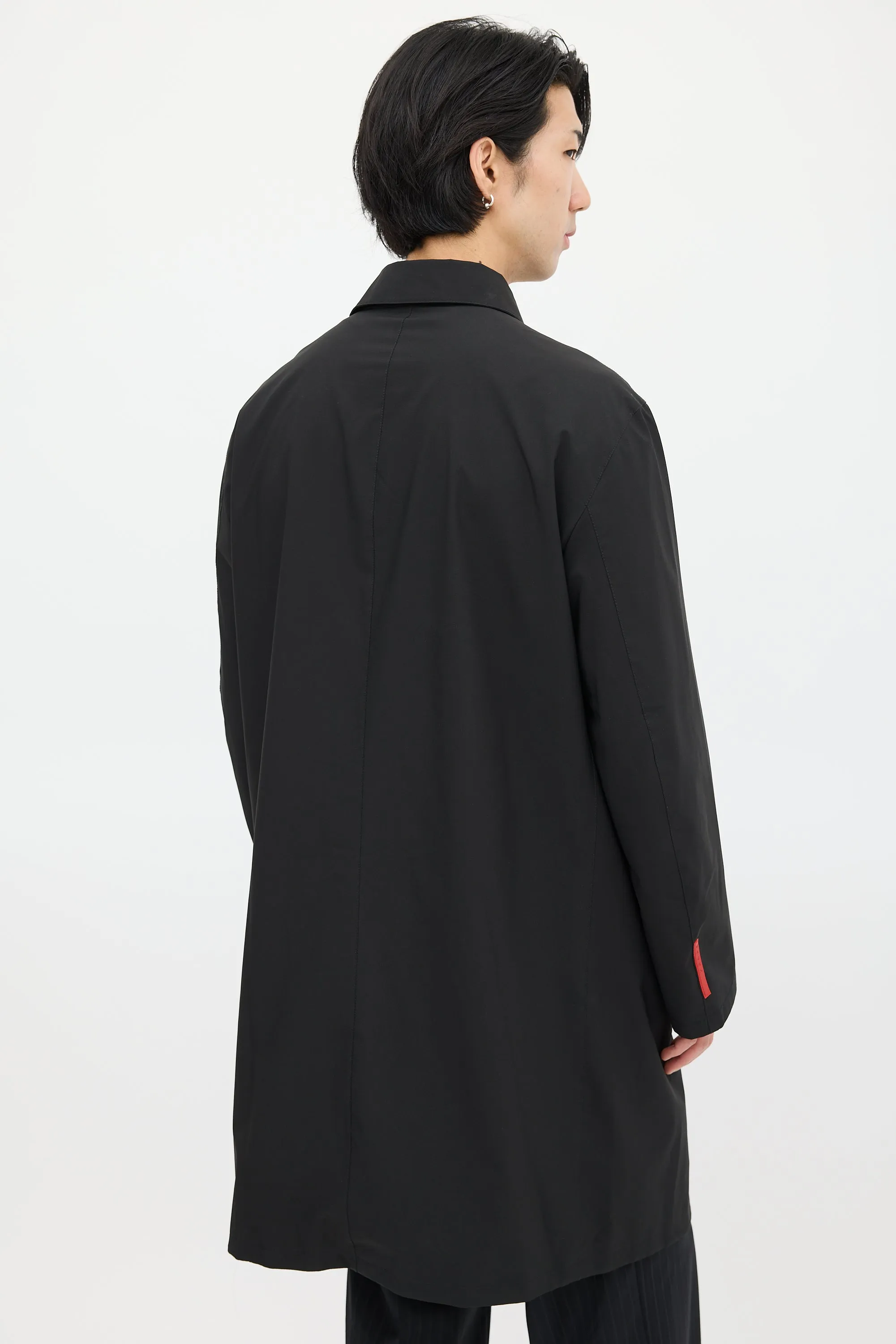 Black Nylon Reversible Coat