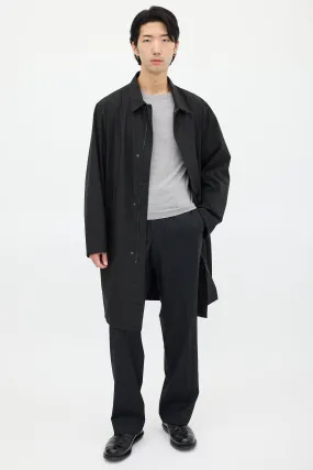 Black Nylon Reversible Coat