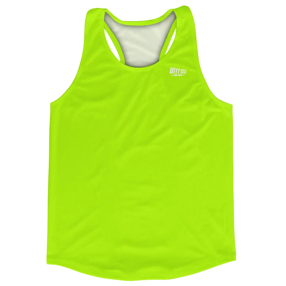 Blank Neon Green Running Racerback Singlet Track Tops Made In USA