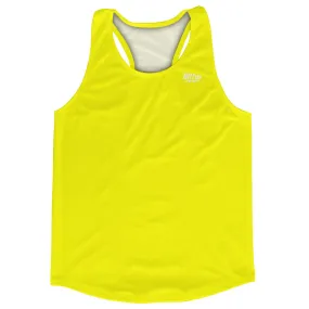 Blank Neon Yellow Running Racerback Singlet Track Tops Made In USA