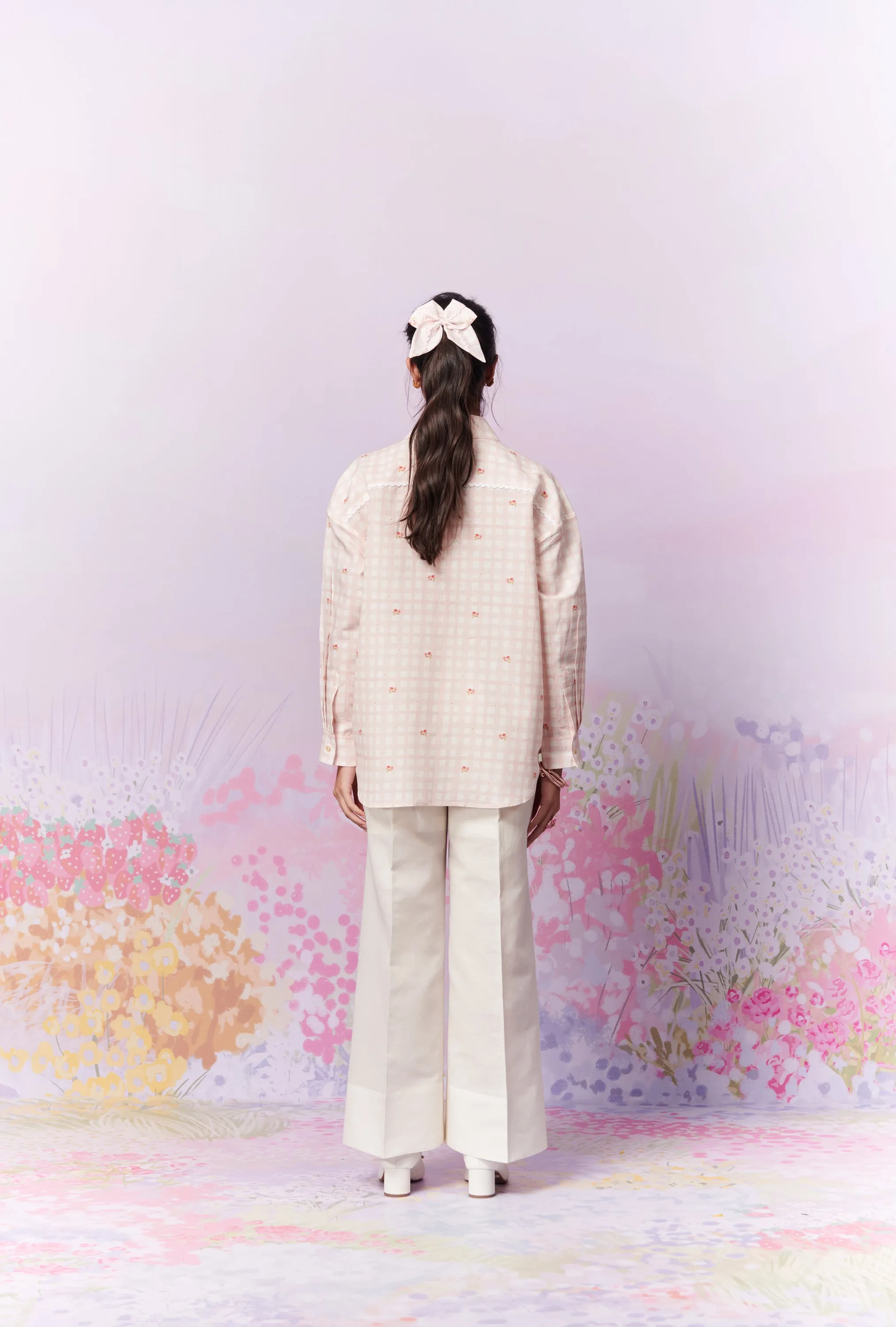 Blush Blossom Shirt and Trousers Co-ord set