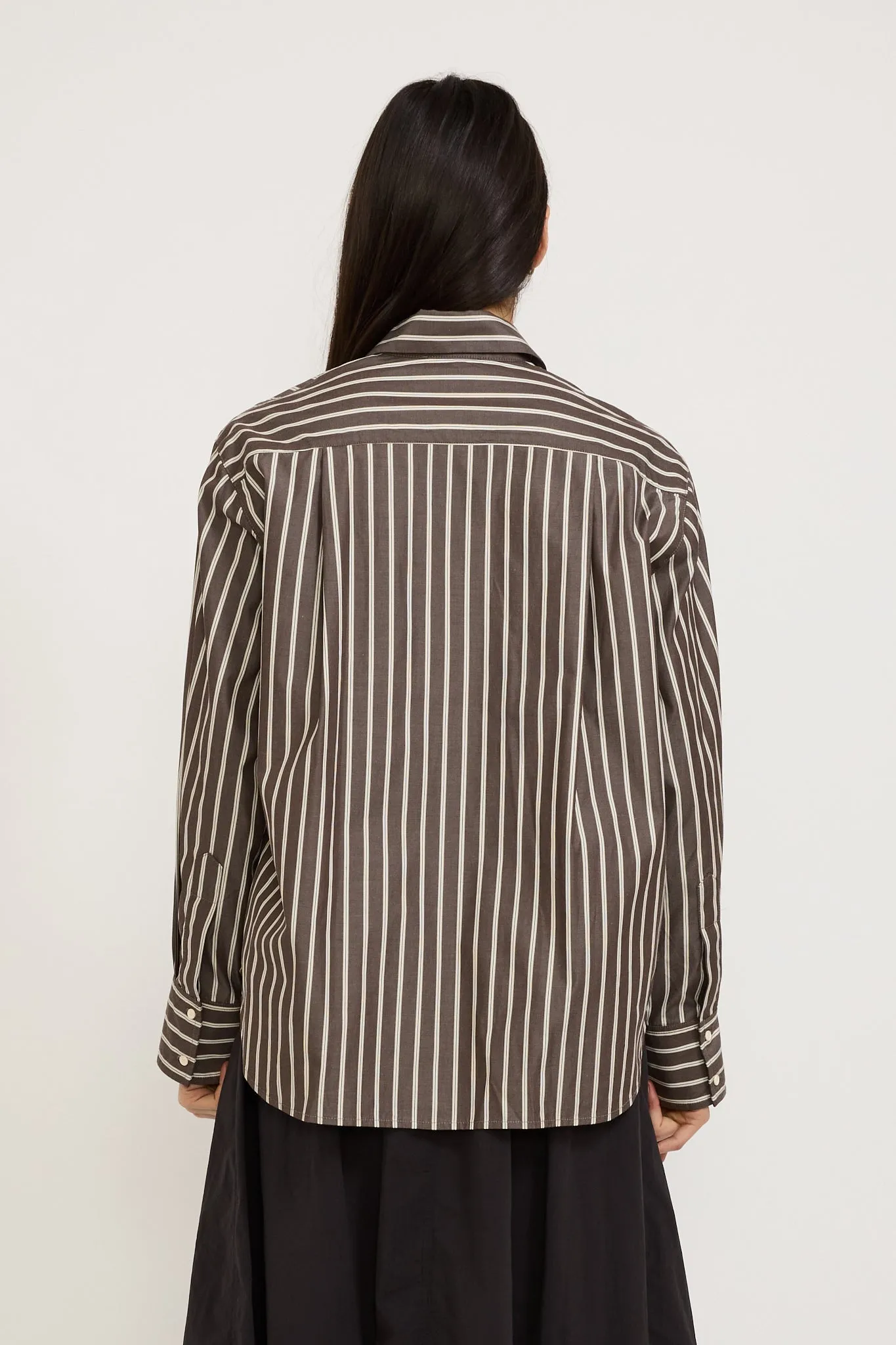 Examine Shirt Umber Stripe
