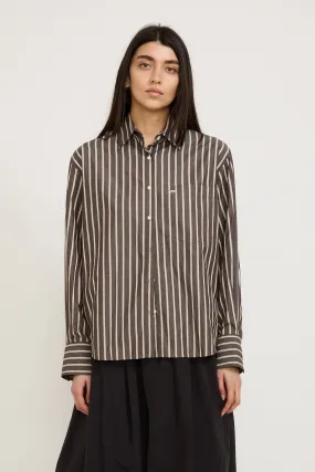 Examine Shirt Umber Stripe