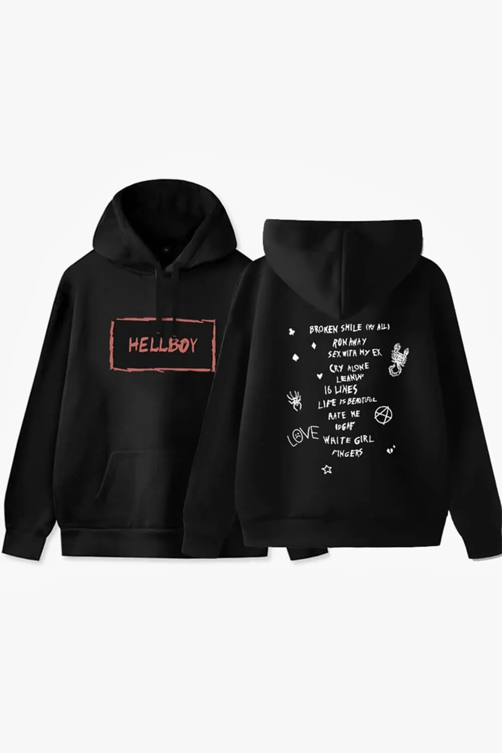 Hellboy Aesthetic Hoodie Lil Peep Style