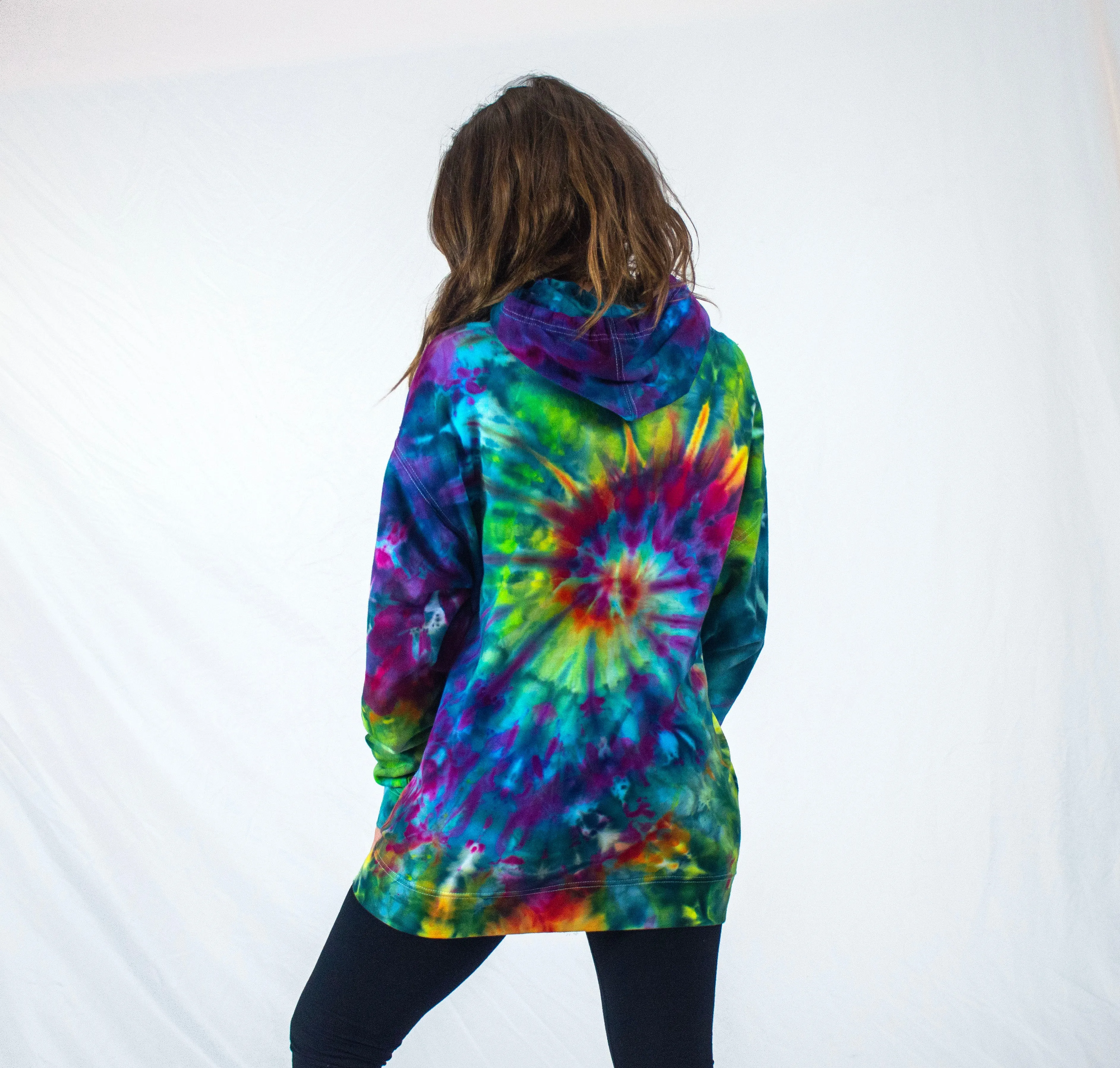 Hoodie | Teal Rainbow Swirl