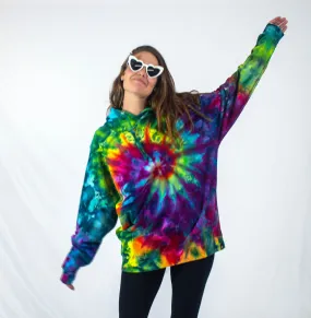Hoodie | Teal Rainbow Swirl