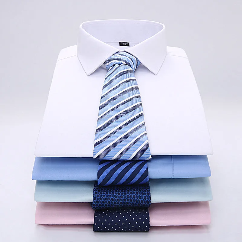 Long Sleeve Slim Men Dress Shirt 2017 Brand New Fashion Designer High Quality Solid Male Clothing Fit Business Shirts 4XL YN045
