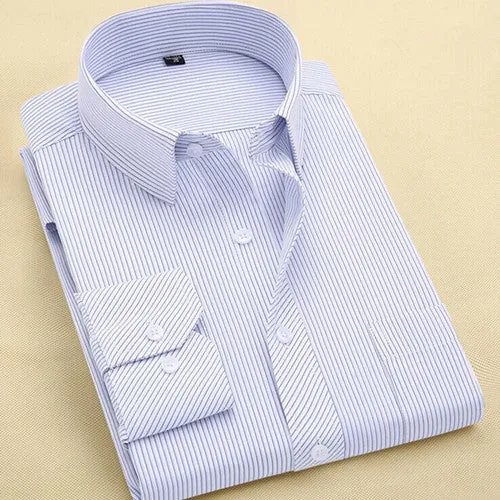 Long Sleeve Slim Men Dress Shirt 2017 Brand New Fashion Designer High Quality Solid Male Clothing Fit Business Shirts 4XL YN045