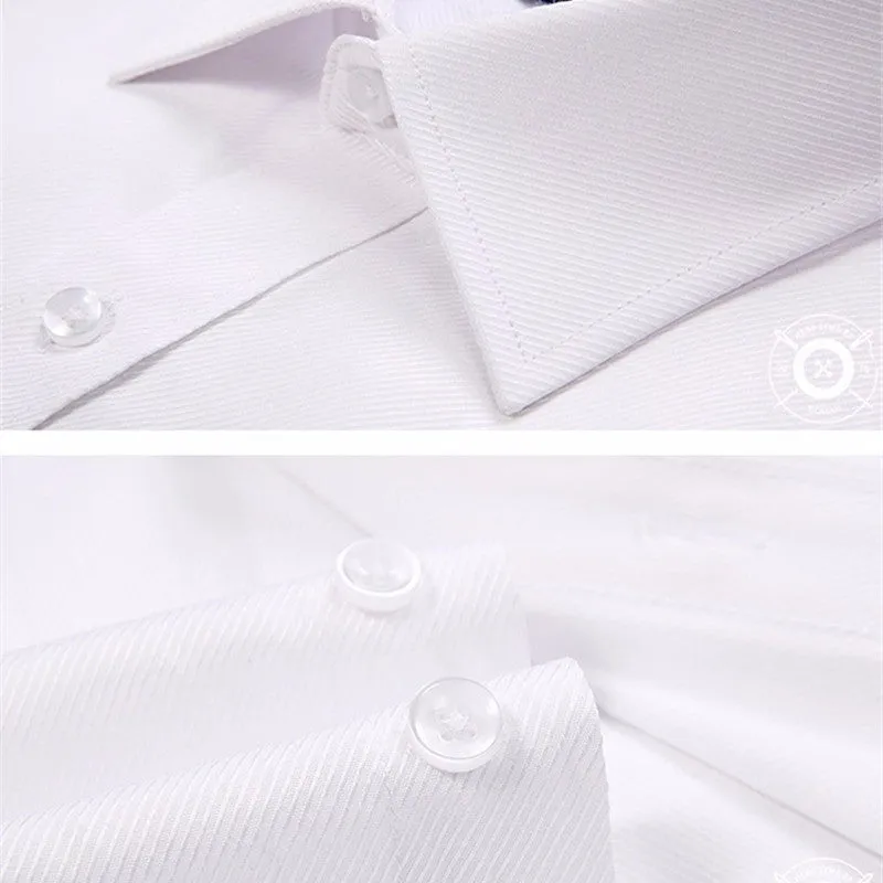 Long Sleeve Slim Men Dress Shirt 2017 Brand New Fashion Designer High Quality Solid Male Clothing Fit Business Shirts 4XL YN045