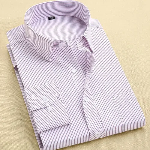 Long Sleeve Slim Men Dress Shirt 2017 Brand New Fashion Designer High Quality Solid Male Clothing Fit Business Shirts 4XL YN045