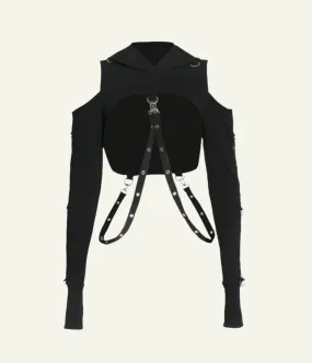 Punk Crop Top Hoodie